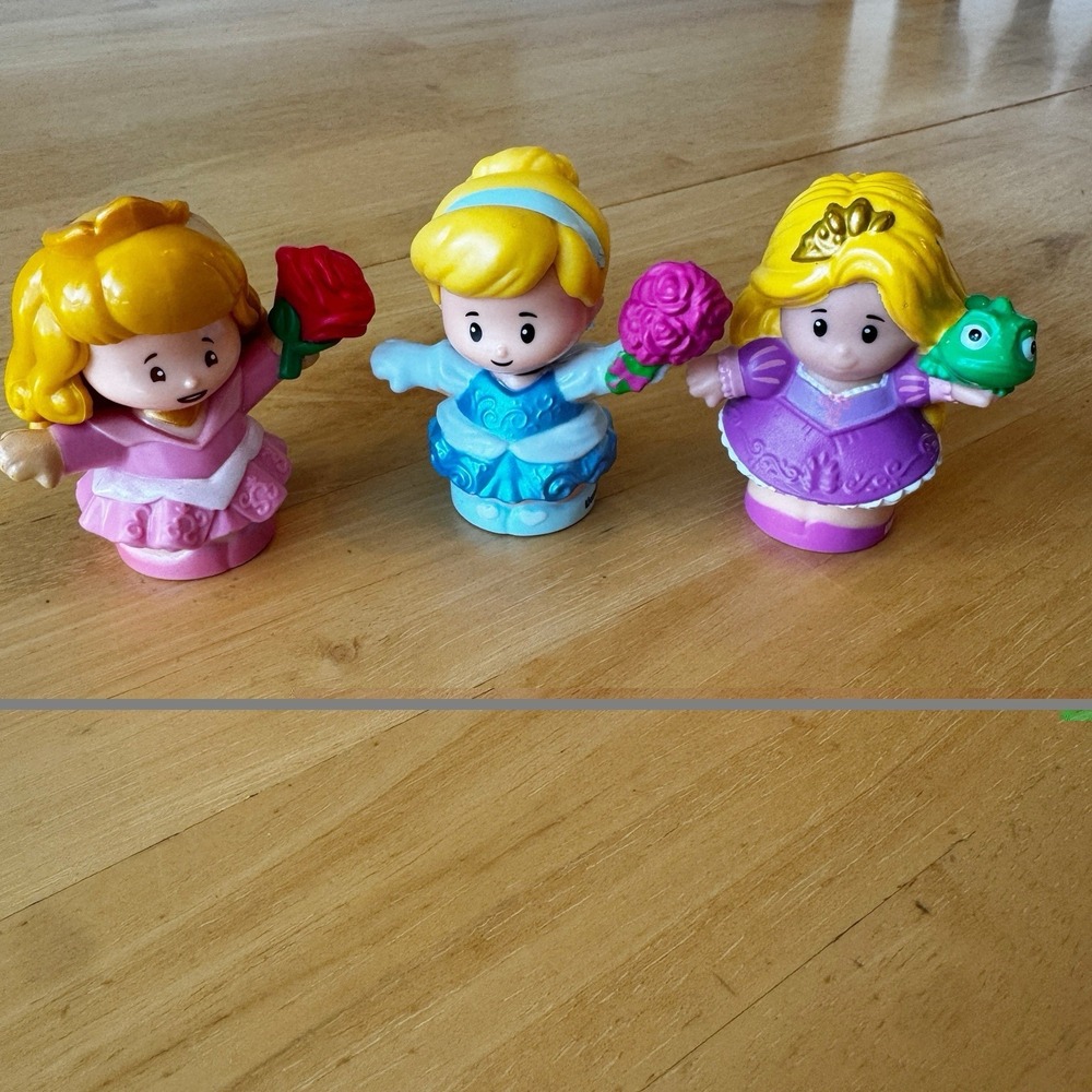 Fisher Price Little People Disney Princess Figure Lot Aurora Cinderella Rapunzel